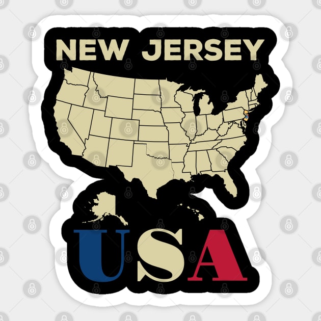 New Jersey Sticker by Cuteepi